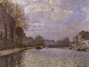 Alfred Sisley The Saint-Martin canal in Paris oil painting picture wholesale